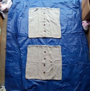 Elegant Cream Buttoned Pillow Covers